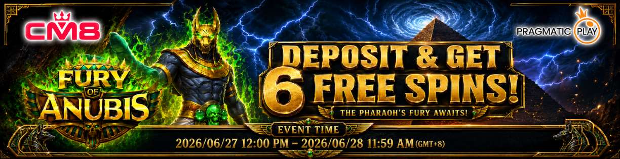 Fury of Anubis – Deposit & Get 6 Free Spins